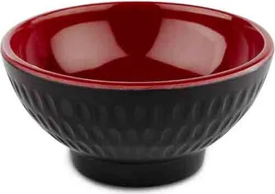 Produktbild von APS 15416 Schale ASIA PLUS, Ø 7,5 cm, Höhe 3,5 cm, Melamin, schwarz matt/rot glänzend