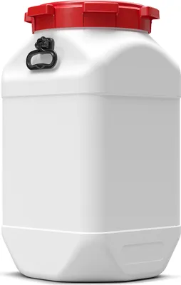 Produktbild von 80 L Liter Curtec eckig, quadratisch Weithalsfass Schraubdeckel Drehdeckelfass weiß Kanu Bootsfass (80 CT ECK)