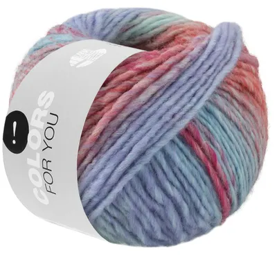 Produktbild von Lana Grossa - Colors For You 0154 mint pink lila rot zartgrau hellblau dunkelgrün pfirsich khaki