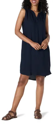 Produktbild von A. Essentials Damen Ärmelloses gewebtes Etuikleid, Marineblau, XS