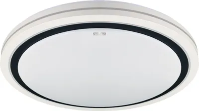 Produktbild von Deckenlampe Metall LED D: 48 cm rund Weiß Schwarz neutralweißes Licht 4100 K 3100 lm Deckenleuchte