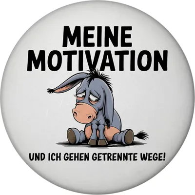 Produktbild von Trauriger Esel - Motivation getrennt Magnet