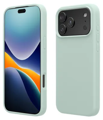 Produktbild von kwmobile Handyhülle für iPhone 17 Pro Hülle, für iPhone 17 Pro Case - Hülle Silikon - kabelloses Laden - Cool Mint
