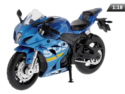 Zdjęcie produktu dla MSZ Motocykl Suzuki GSX-R1000 niebieski 1:18