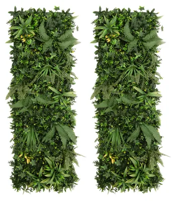 Productafbeelding van Kunstplanten wandtegels Ayla, 2 stuks, 0,5 x 1,5 meter, paneel met bladwerk