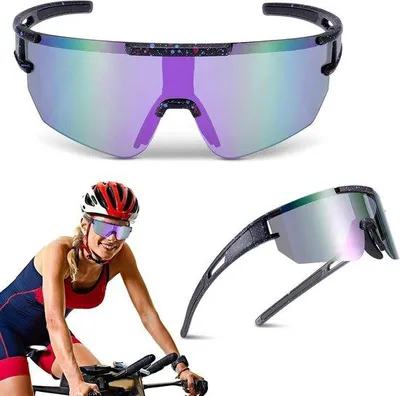 Obrázek produktu pro Ochranné brýle s UV ochranou – polarizované sluneční brýle pro ženy a muže – sportovní sluneční brýle na cyklistiku, lyžování, rybaření a turistiku