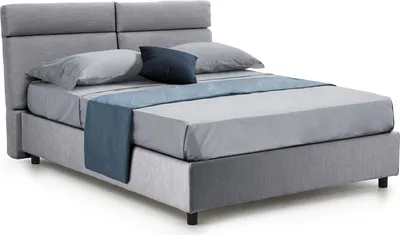 Produktbild von Asica - Doppelbett, Grau, Inklusive Matratze  Italy