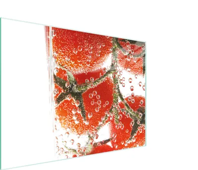 Produktbild von Schneidebrett Herdabdeckplatte Multiglasschneidplatte 30x22 cm Tomaten Rot