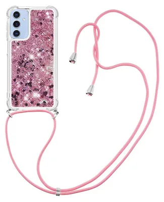 Produktbild von Samsung Galaxy A17 Hülle - Coverup Liquid Glitzer Back Cover mit Handykette - Roségold