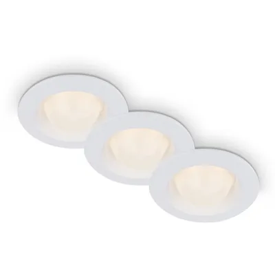 Produktbild von Di-Ka LED Einbauleuchte Carro 3er Set weiß Ø 9,5 cm 3W, warmweiß