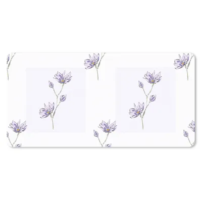 Obrázok produktu pre Podložka pod myš - Kvety - Fialová - Vzory - 80x40cm - Rohožka pod myš