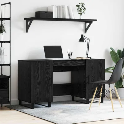 Zdjęcie produktu dla Maison Exclusive - Biurko, kolor czarny, imitacja dębu, płyta drewnopochodna