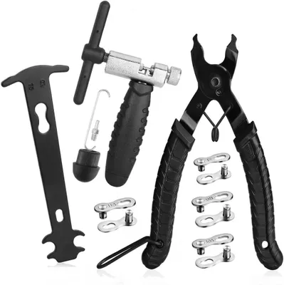 Produktbild von Fahrrad-Kettenreparaturset 11-in-1, 5 Paar Ersatzglieder, für 6-12 Gänge, für MTB und Rennräder