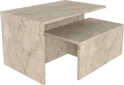 Produktbild von Skye Decor, Twins - Travertine, Satztisch (2-teilig), Travertin, 100% MELAMINBESCHICHTETE SPANNPLATTE, 72 x 45 x 42 cm