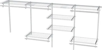 Immagine prodotto di Sistema di organizzazione espandibile per armadio, 122-244 cm, bianco