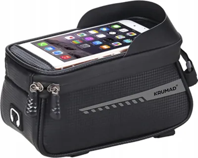 Produktbild von KRUMAD Fahrradtasche wasserdicht mit Handyhalterung bis 6,7", Touchscreen, Oberrohrtasche mit Kopfhöreröffnung, für MTB, Rennrad & E-Bike