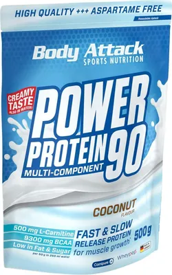 Produktbild von Body Attack Power Protein 90 500g Coconut Cream