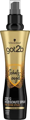 A product shot of a hair styling spray bottle.