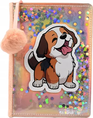 Produktbild von A5 Notizbuch Pailletten Holografisch Tagebuch mit Pompon Lesezeichen Kinder Mädchen