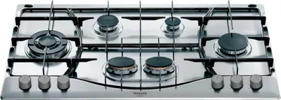 Immagine prodotto di Hotpoint PHN 962 TS/IX/HA Piano Cottura Acciaio Da Incasso 90 cm Gas 6 Fornelli