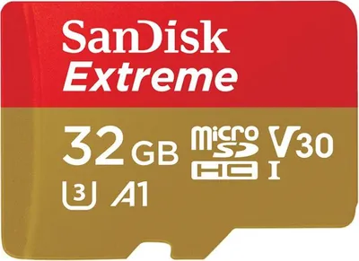 Productafbeelding van Sandisk SDSQXAF-032G-_N6MA Extreme Micro SDHC geheugenkaart, 32 GB, Class 10 / UHS-I U3 V30 A1 microSDHC