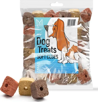 Obrázek produktu pro Pochoutka pro psy - Mersjo Meat Trainers Soft Cubes 500g