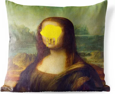 Produktbild von MuchoWow® Outdoor Kissen - Mona Lisa - Leonardo da Vinci - Kunst - 50x50 cm - Wetterfest - Lounge Kissen - Komfortabel - Kissen mit Bild