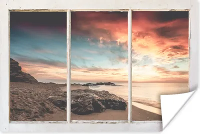 Produktbild von MuchoWow® Poster Aussicht - Strand - Meer 120x80 cm - Bilder