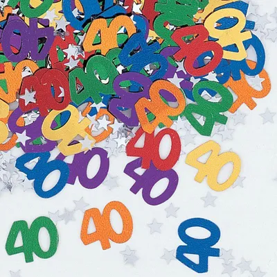 Produktbild von 40. Geburtstag Deko Konfetti Bunt