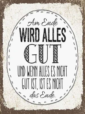 Produktbild von vianmo Holzschild 40x30 cm am Ende wird alles gut Dekoration