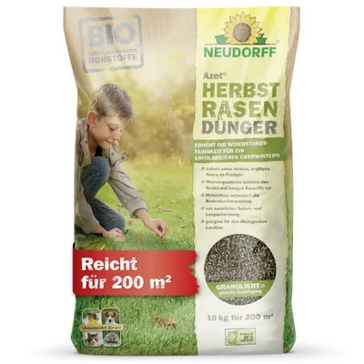 Produktbild von Neudorff Azet HerbstRasenDünger 10,5 kg Organischer Rasendünger mit Eisen & Langzeitwirkung