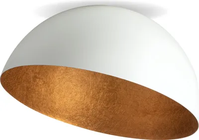 Obrázok produktu pre Dekoratívne bielo-medené okrúhle stropné svietidlo 50 cm do obývačky nad stôl Sfera 1xE27 15W Sigma Lighting