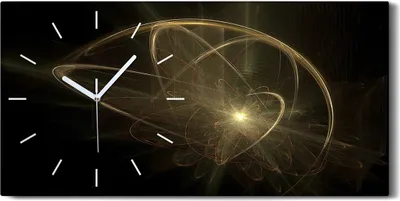 Produktbild von Wanduhr Leinwand Bild Uhr Quarz 60x30 digitales fraktales Kunst - weiße Hände