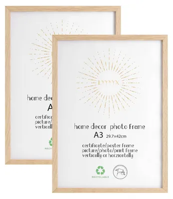 Immagine prodotto di Omgoods - 2 cornici per foto formato A3 - in legno con vetro acrilico