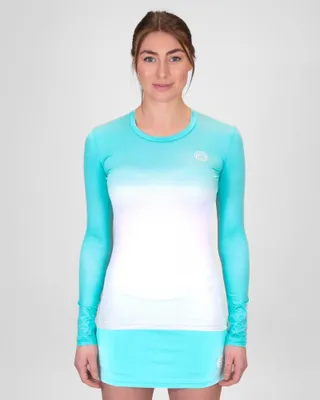 Productafbeelding van BIDI BADU dames longsleeve, model W13330001, blauw-wit, maat XL