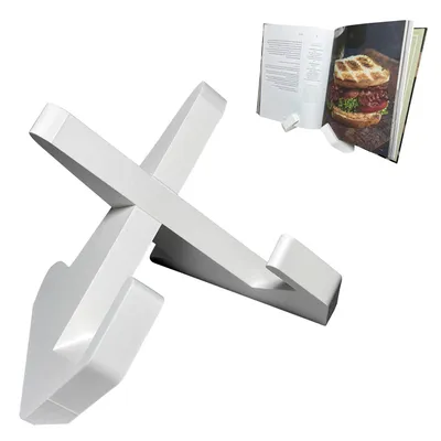 Produktbild von Kochbuchhalter - Weiß - Lesebuch Ständer klappbar - Minimalistisches Design