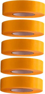 Produktbild von 5 Rollen Profi Goldband Klebeband 50 m x 24 mm - Malerband Gold Kreppband - Abdeckband für Maler und Lackierer - Krepp für Innen und Außen - Malerkrepp - Vielseitiges Klebeband für Malerarbeiten