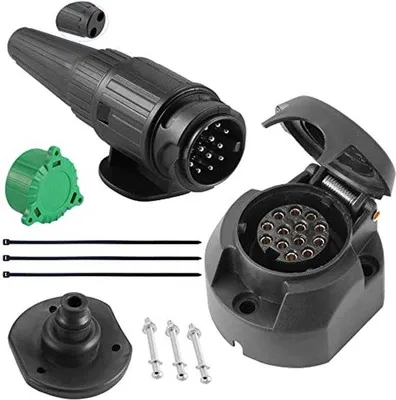 Produktbild von Famanu Anhängerstecker 13-polig - Wasserfest für Caravans und Lkw