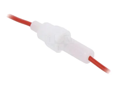 Produktbild von Sicherungshalter 5x20mm - Maximalstrom 1,165A: Kabelmontage, Weißes Gehäuse, 23AWG