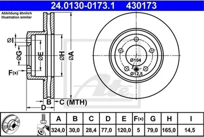 Immagine prodotto di ATE Disco freno Articolo: 24.0130-0173.1