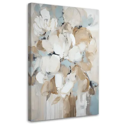 A painting of abstract flowers.
