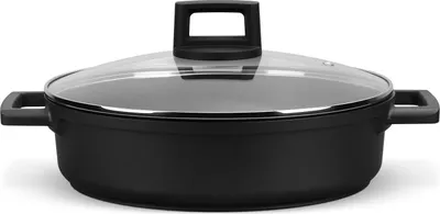 Produktbild von Topf Homelux 28cm Kochtopf Induktion Schmortopf mit Glasdeckel, 4,1L Kochtöpfe mit Antihaftbeschichtung, Geeignet für alle Kochfelder（H-KSB28）
