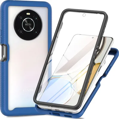 Produktbild von Huawei Honor X9 Hülle, TPU Bumper mit Eingebautem Displayschutz 360 Grad Komplettschutz Schutzhülle für Huawei Honor X9 Dunkelblau