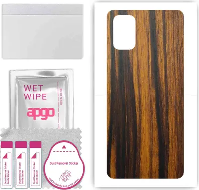 Produktbild von apgo Rückseite Schutzfolie, Skin, kompatibel mit Samsung Galaxy M31s, Hinten Displayschutzfolie aus Vinylfolie, kratzfest, einfache Montage - Tigerwood