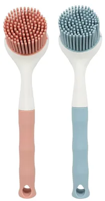 Produktbild von Solidchoice – Set aus 2 Silikon-Küchenschrubbern mit ergonomischen Griffen