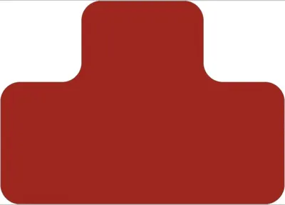Produktbild von Stellplatzmarker WT-5210, T-Stück, Polyester, Rot, 175x125 mm, 25 Stück/VE