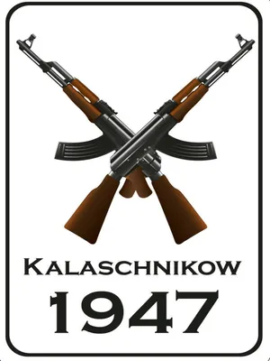 Produktbild von vianmo Holzschild 40x30 cm Gewehr Kalaschnikow 1947