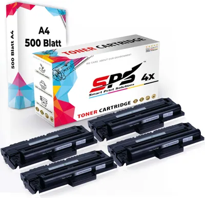 Produktbild von Druckerpapier A4 + 4x Multipack Set Kompatibel für Samsung ML-1710 P (ML-1710D3/1710) Toner Schwarz