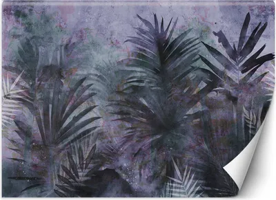 Produktbild von Vlies fototapete Tropische Veilchenblätter 250x175 cm Feeby Lila inkl. Kleber einfache Montage