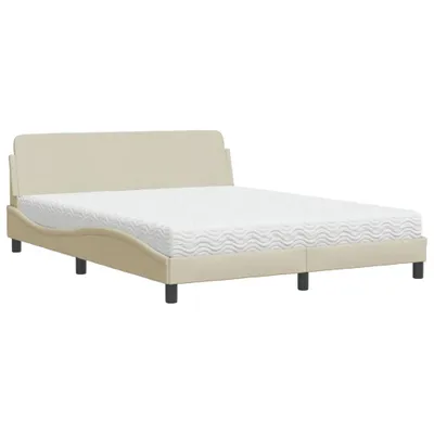 Produktbild von Bett mit Matratze "Dover" Creme 160x200 cm Stoff